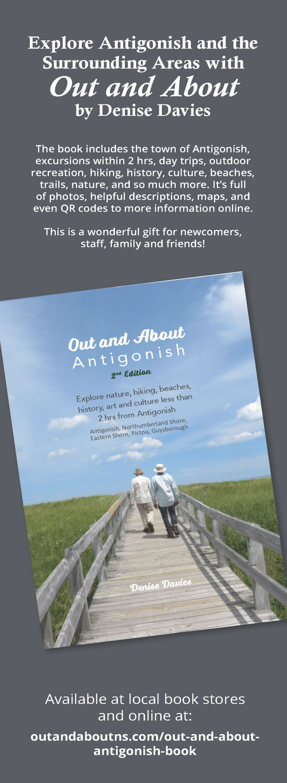 Out and About Book by Denise Davies, Antigonish, Nova Scotia